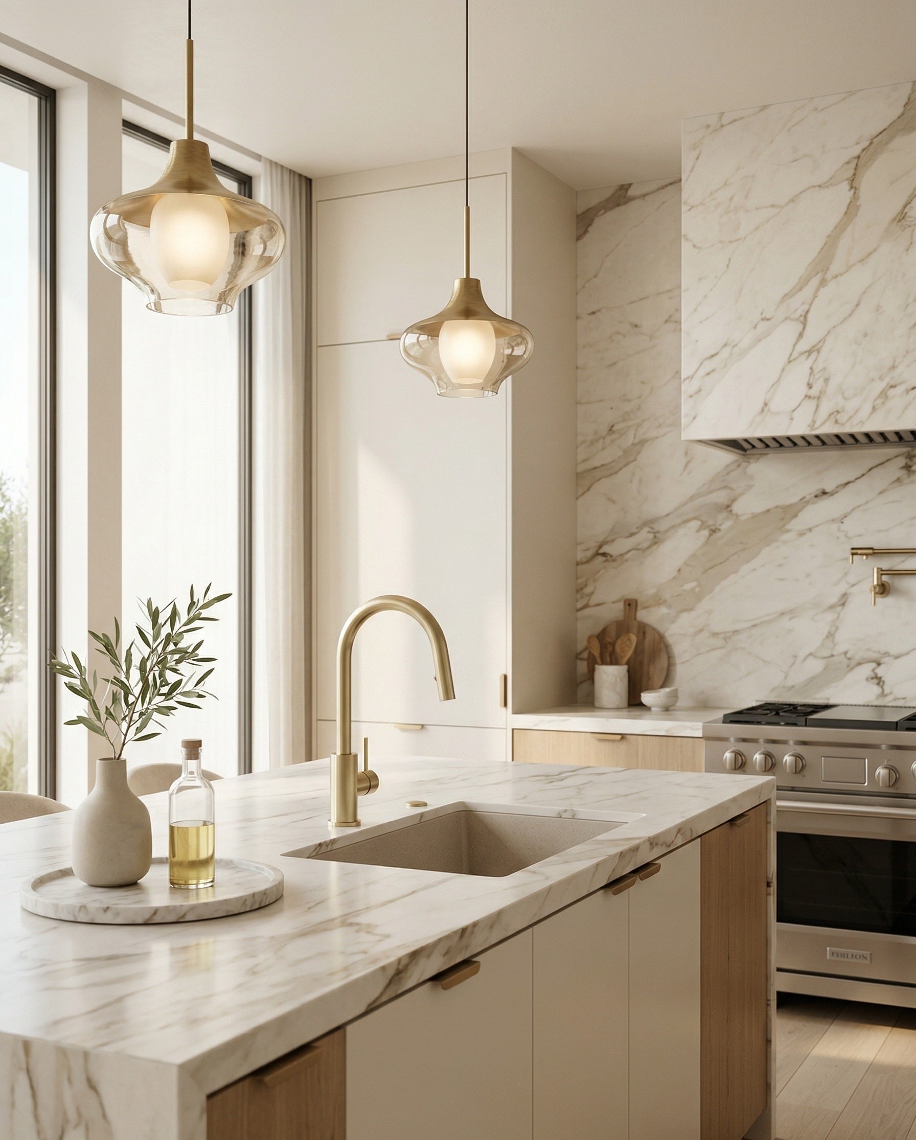 CAMILLA SERIES – KITCHEN FAUCET WITH ARCHED SPOUT, SMOOTH CONTOURS AND REFINED MODERN SIMPLICITY.