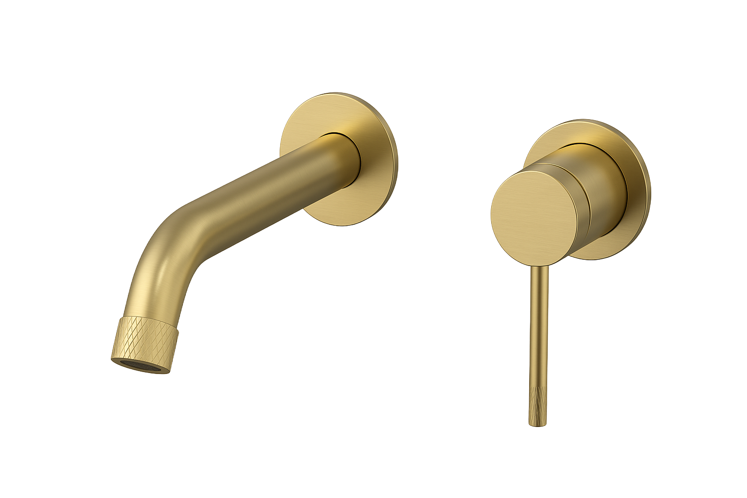 SERENA SERIES – WALL MOUNTED BATHROOM FAUCET WITH CURVED SPOUT AND SINGLE LEVER CONTROL