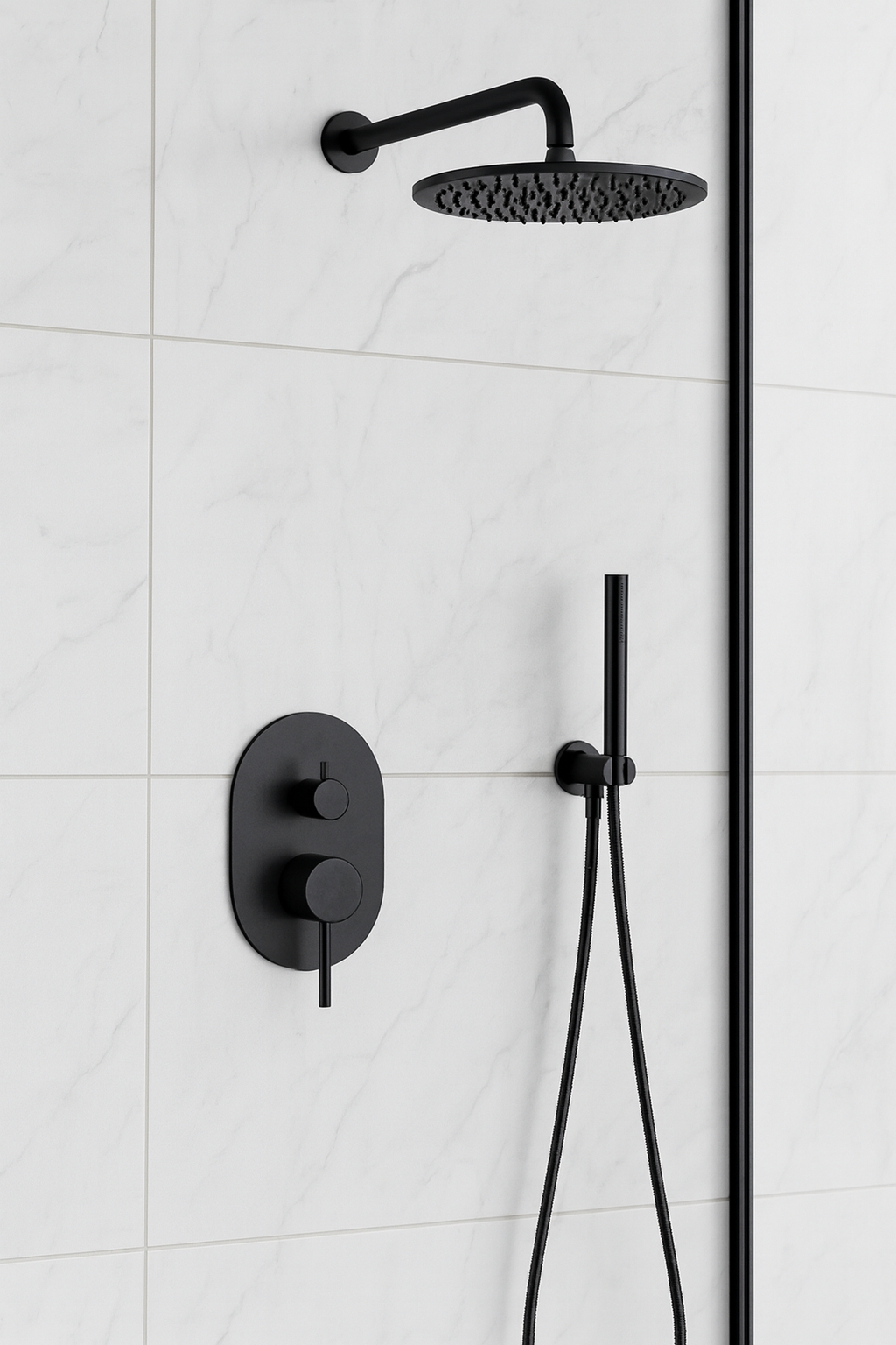 Katarina Wall-Mounted Rain Shower Combo - Luxury, Safety, and Performance