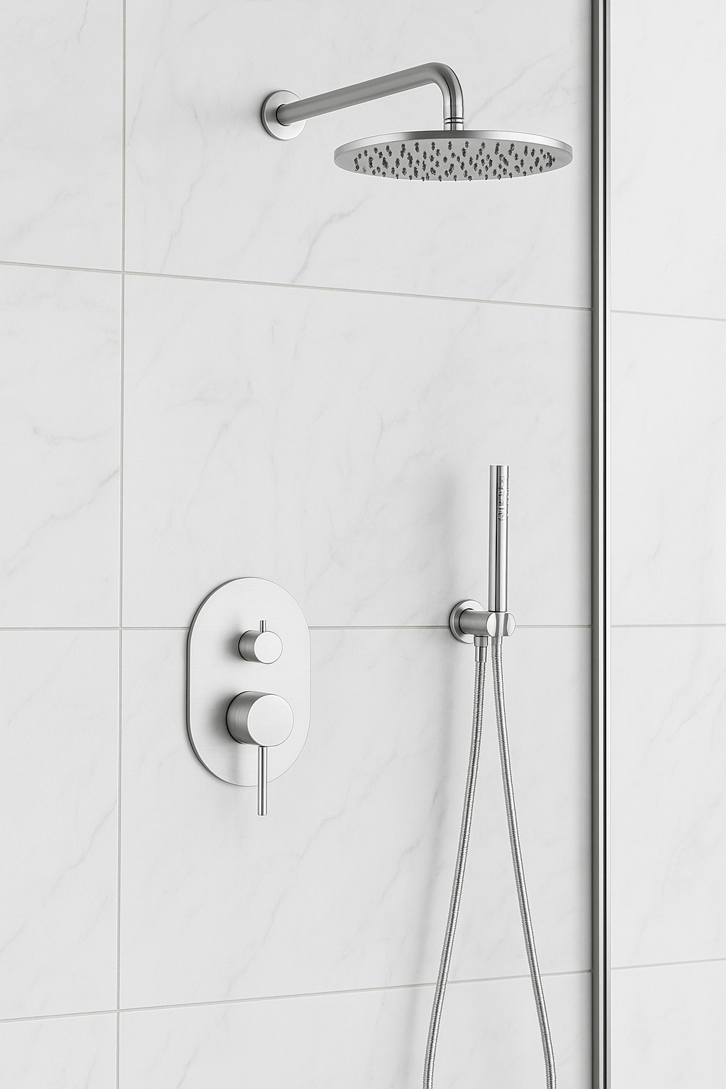 Katarina Wall-Mounted Rain Shower Combo - Luxury, Safety, and Performance