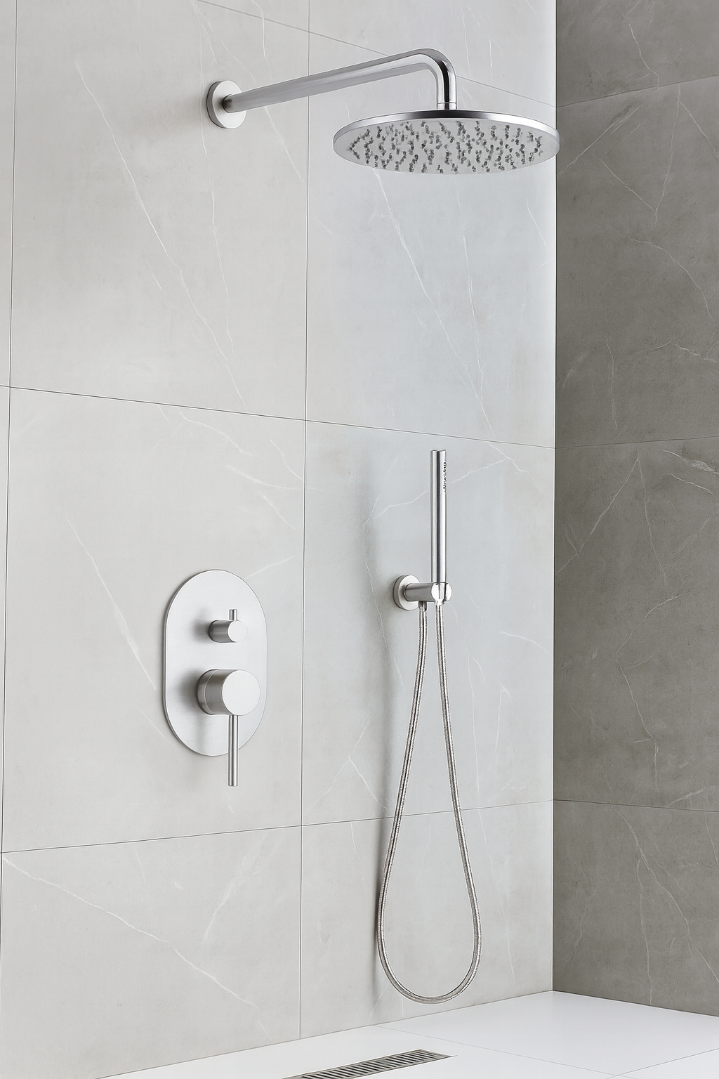 Katarina Wall-Mounted Rain Shower Combo - Luxury, Safety, and Performance