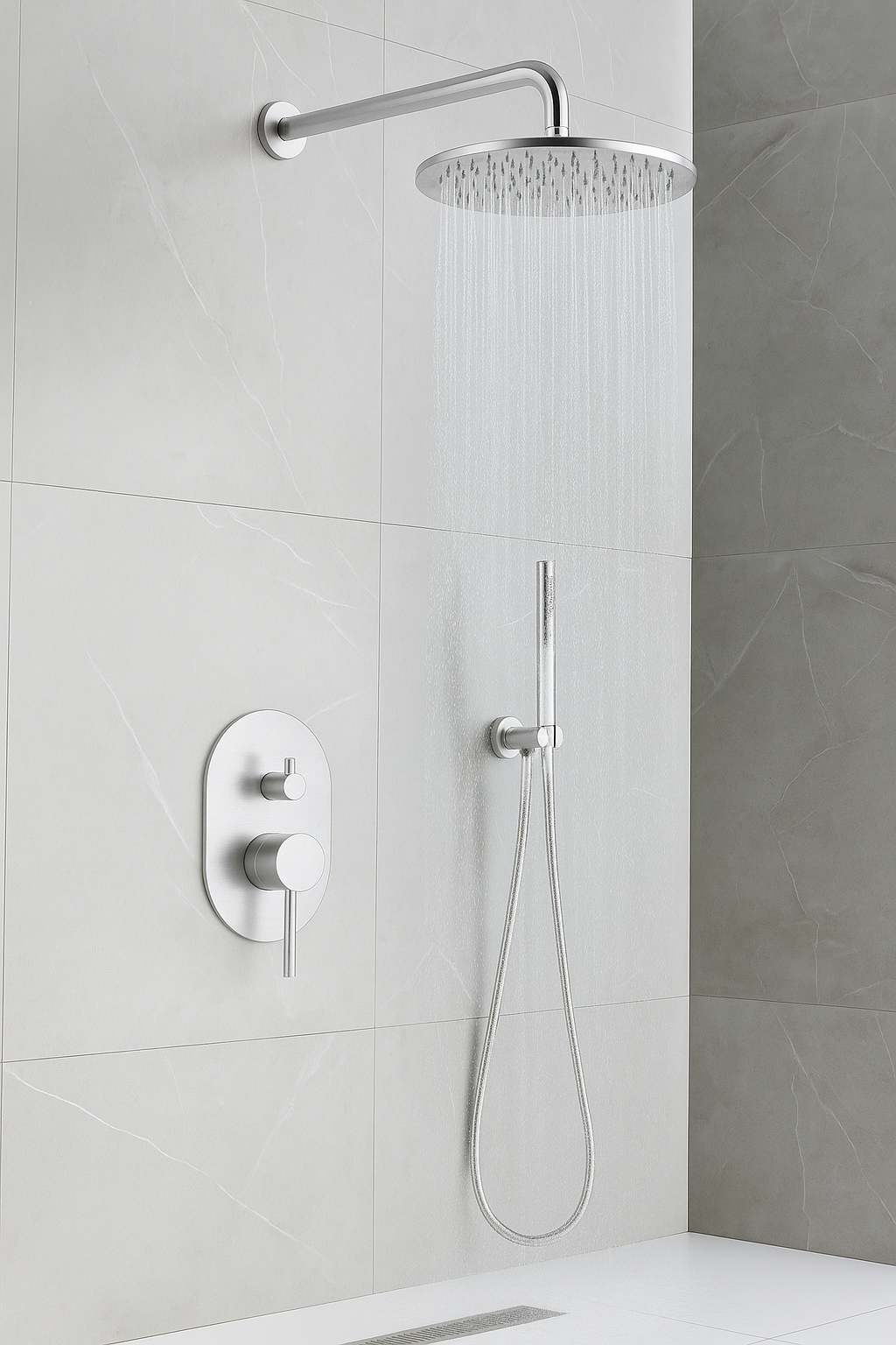 Katarina Wall-Mounted Rain Shower Combo - Luxury, Safety, and Performance