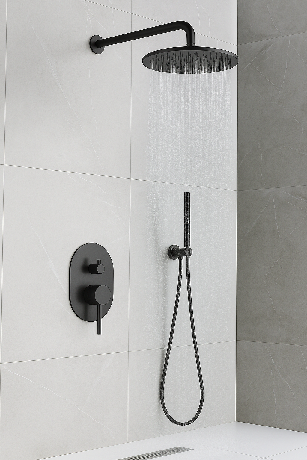 Katarina Wall-Mounted Rain Shower Combo - Luxury, Safety, and Performance