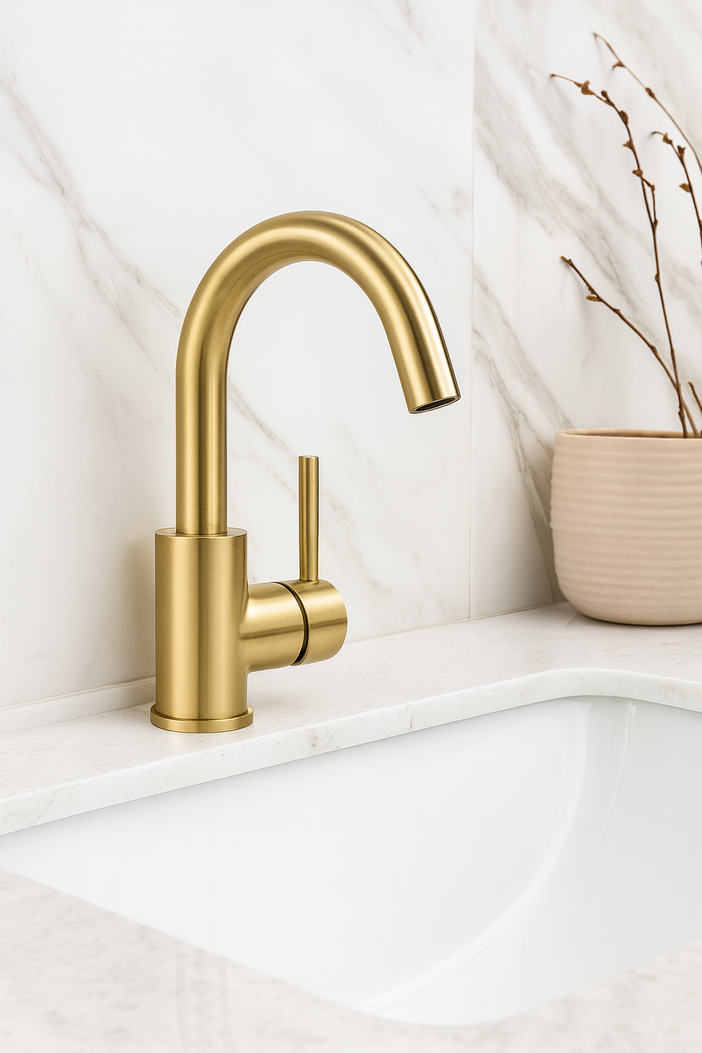Lucia Modern Bathroom Faucet - Sleek, Safe, and Built to Last