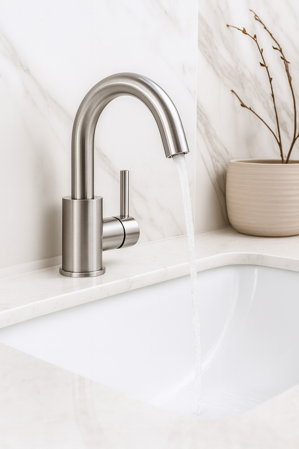 Lucia Modern Bathroom Faucet - Sleek, Safe, and Built to Last