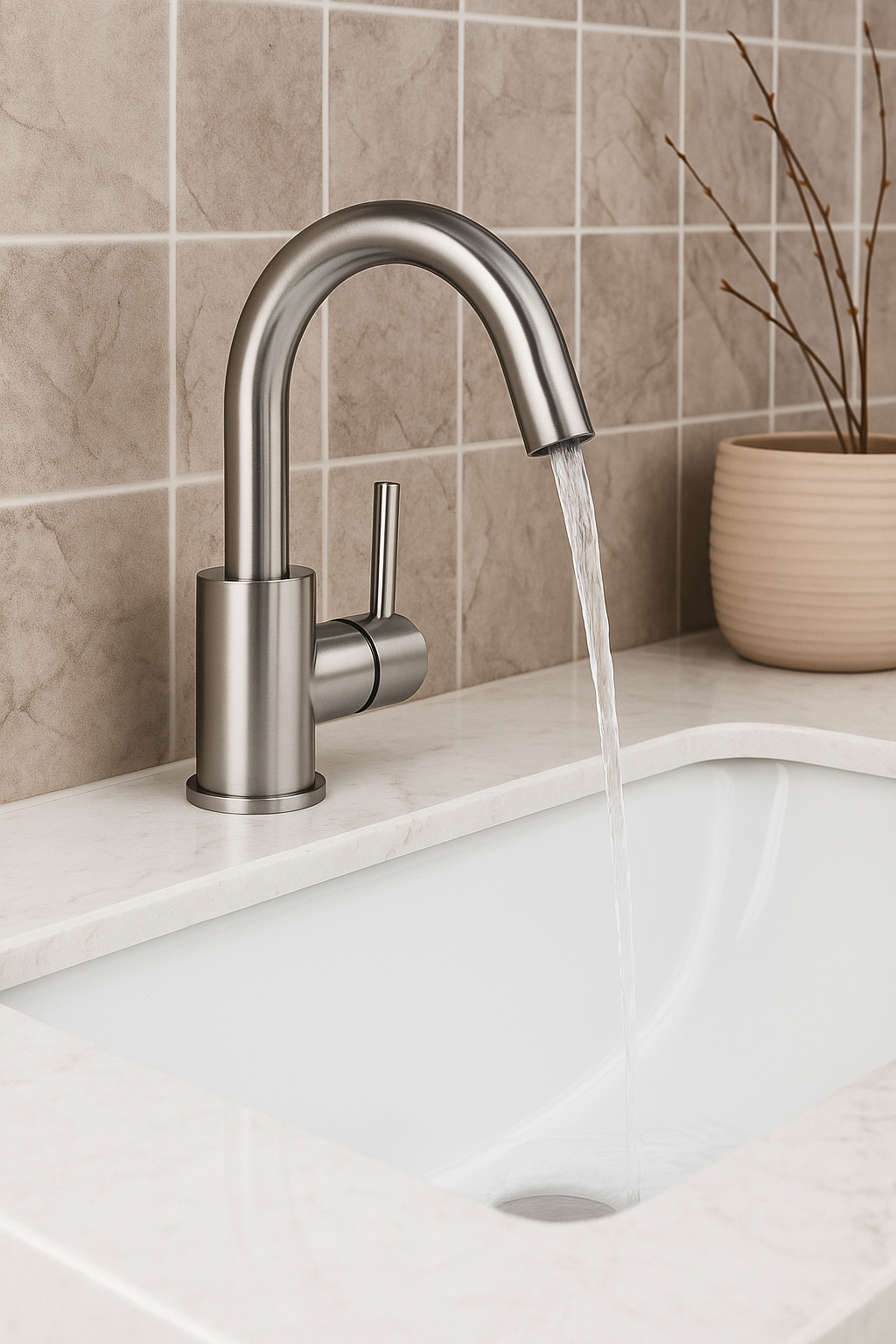 Lucia Modern Bathroom Faucet - Sleek, Safe, and Built to Last