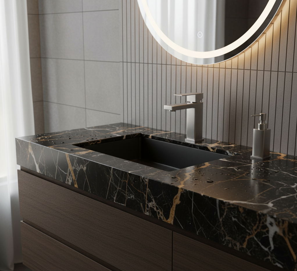 FRANCESCA SERIES – BATHROOM FAUCET, A SQUARED PROFILE THAT DELIVERS A BOLD, ARCHITECTURAL STATEMENT.