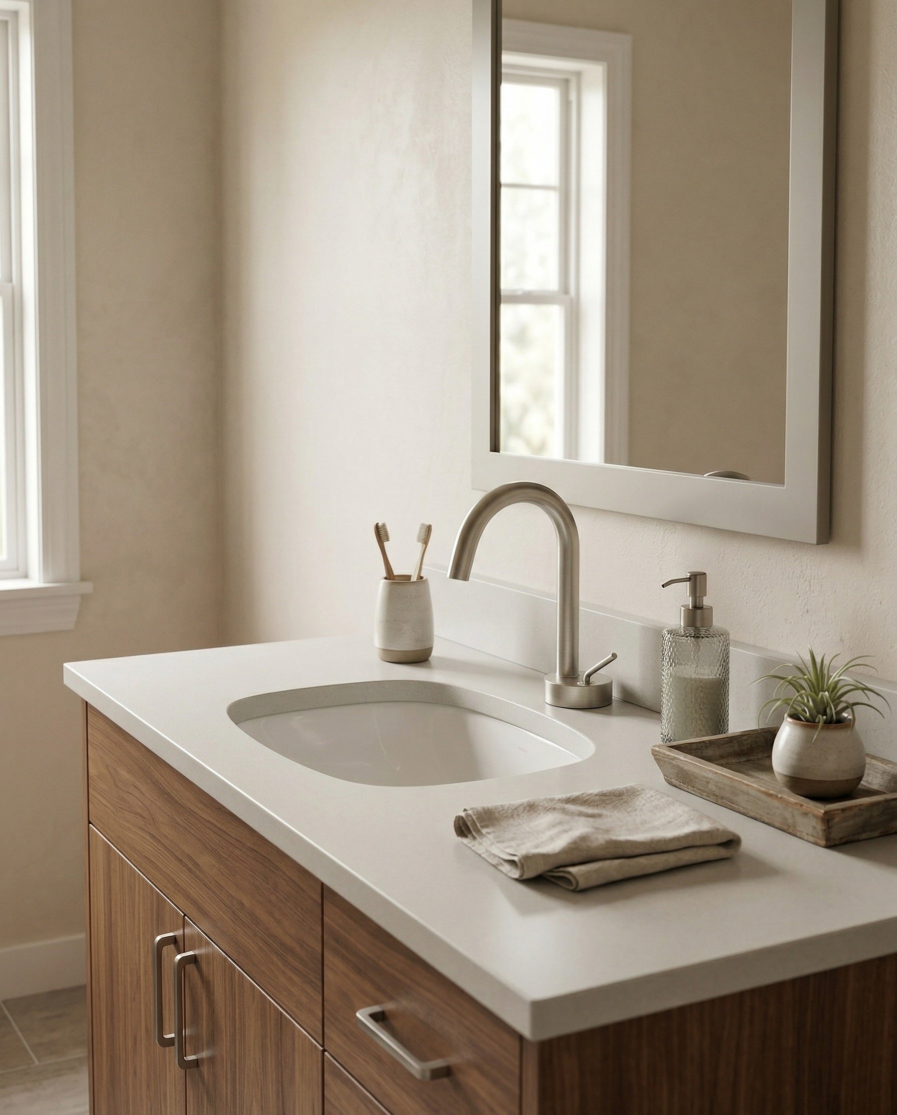 AURORA SERIES – BATHROOM FAUCET, A HIGH ARC FORM WITH EFFORTLESS, UNDERSTATED ELEGANCE.