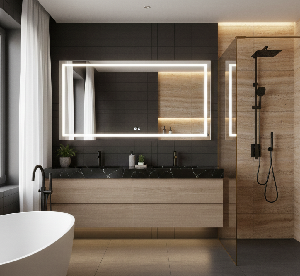 LUNA SERIES – BATHROOM FAUCET, A CONFIDENT FORM SHAPED FOR INTUITIVE DAILY USE.