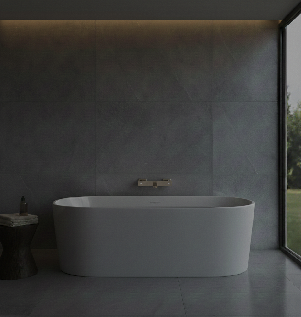 FRANCESCA SERIES – WALL MOUNTED TUB FILLER WITH BOLD LINEAR FORM, CRAFTED FOR A STRIKING CONTEMPORARY BATH