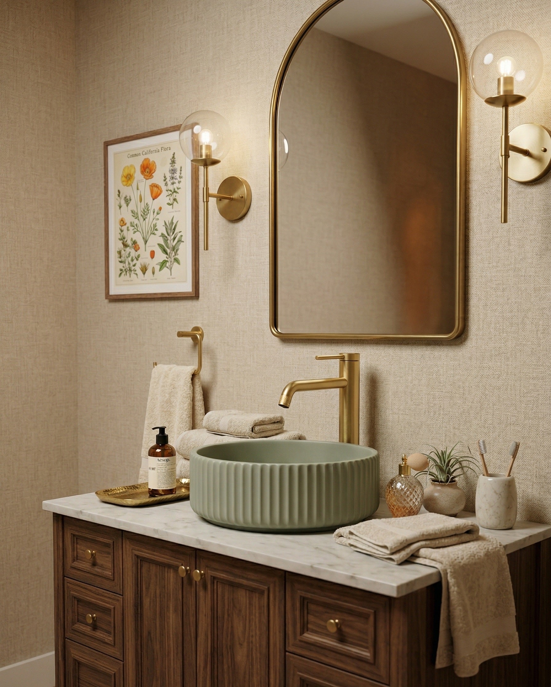 SERENA SERIES – TALL BATHROOM FAUCET WITH CYLINDRICAL FORM AND ANGLED SPOUT DESIGN