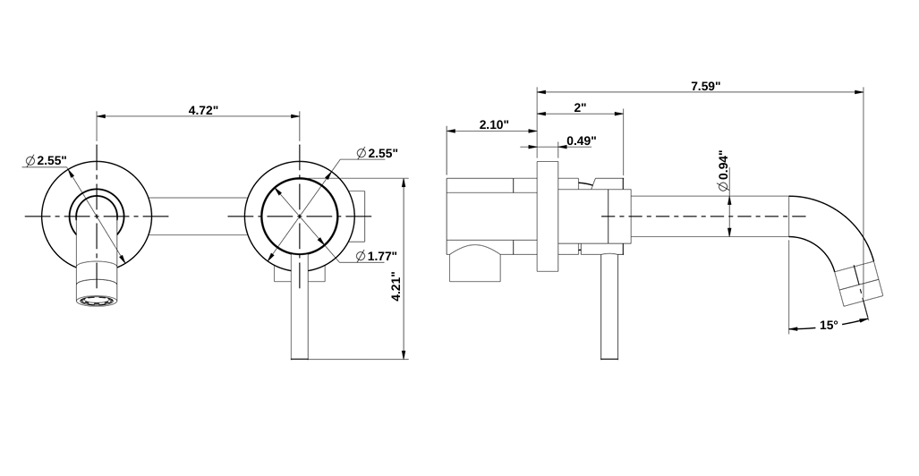 YC-811014 – Premium Vanity Faucet, Modern Wall-Mounted