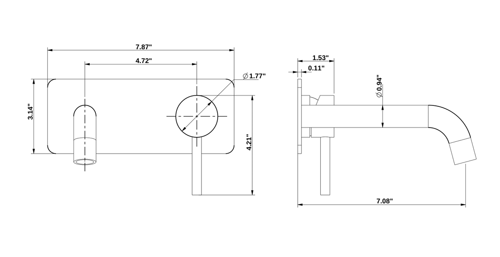 YC-811015 – Wall-Mounted Bathroom Faucet