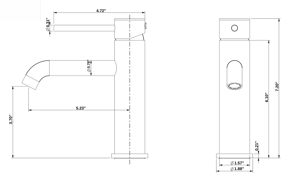 YC-8143 Milan Contemporary Vanity Faucet