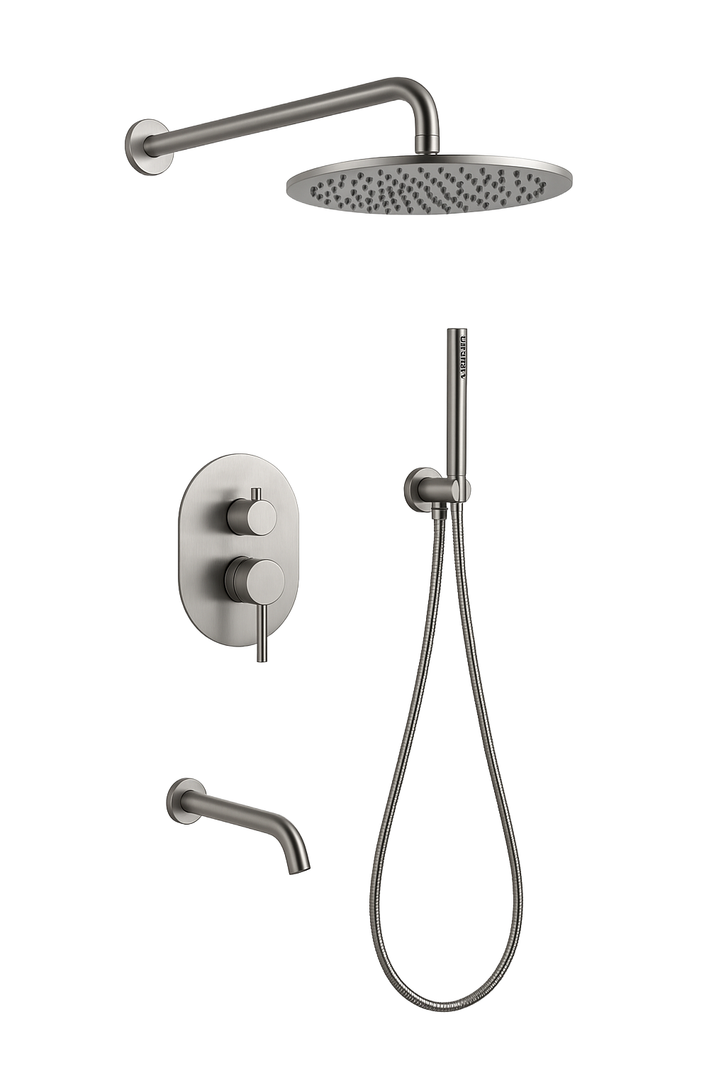 GIADA SERIES – SHOWER HEAD AND HAND SPRAYER SET, A PARED BACK SYSTEM FOCUSED ON SIMPLE, IMMERSIVE FLOW.