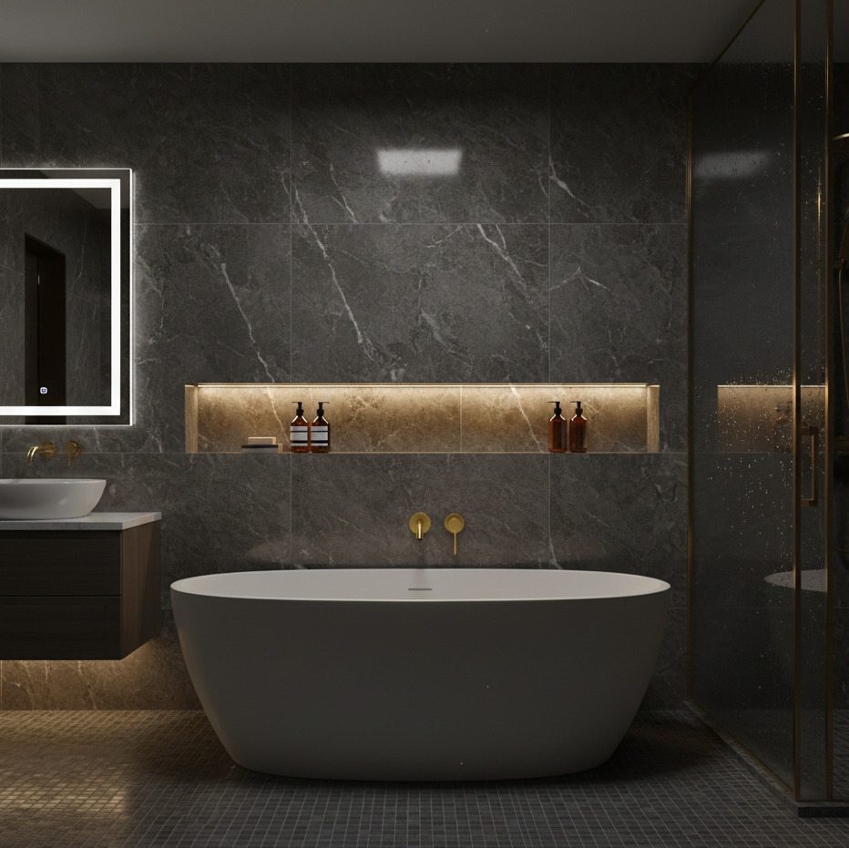 ISABELLA SERIES – WALL MOUNTED BATHROOM FAUCET WITH EXTENDED SPOUT AND SMOOTH CONTROL