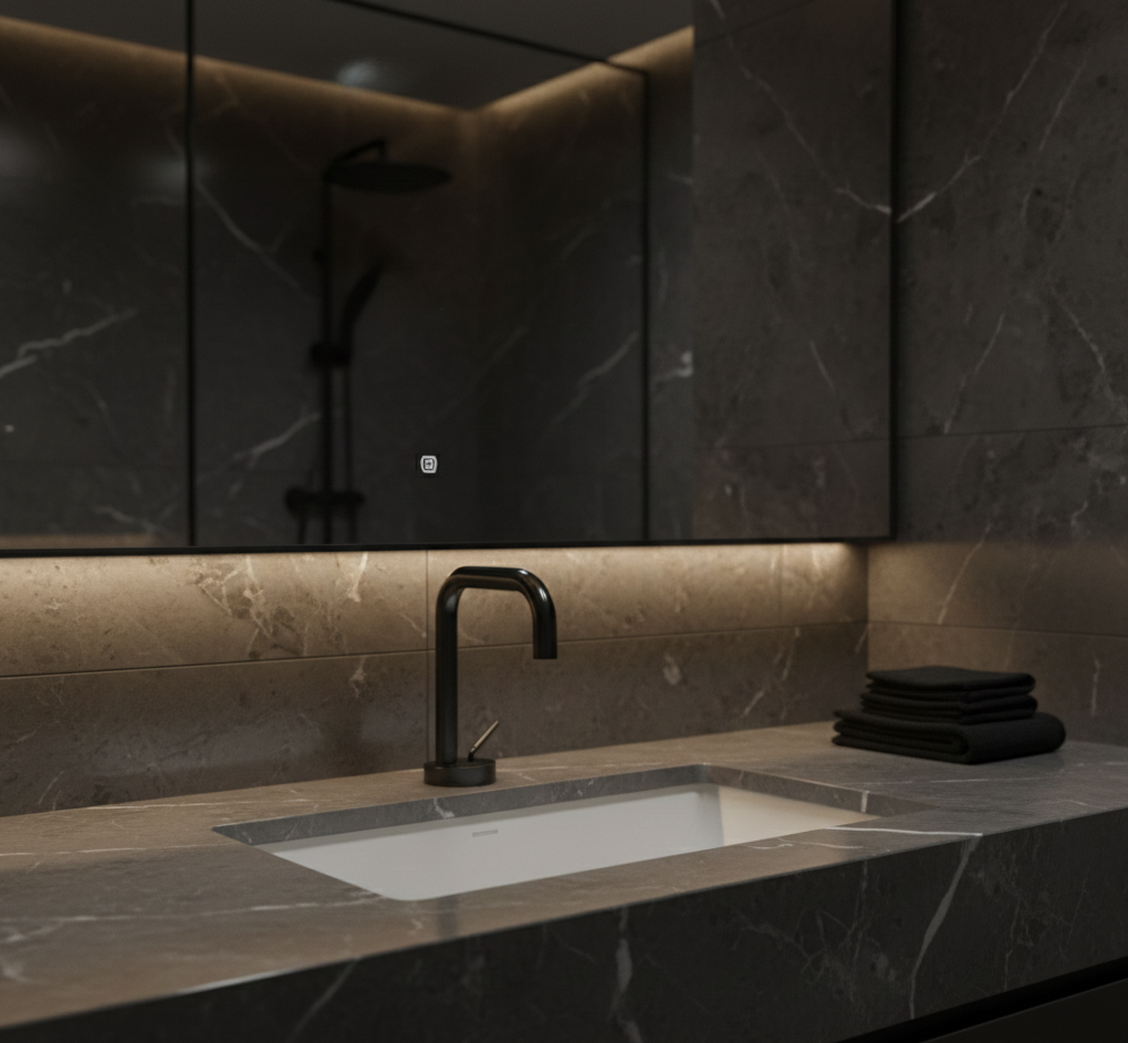 YC-80747-Elegant Vanity Faucet – Streamlined High-Arc Spout with Easy Control Handle