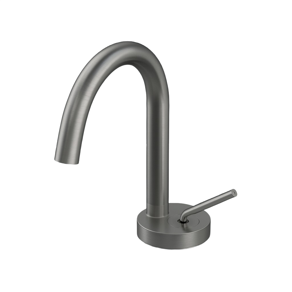 AURORA SERIES – BATHROOM FAUCET, A HIGH ARC FORM WITH EFFORTLESS, UNDERSTATED ELEGANCE.