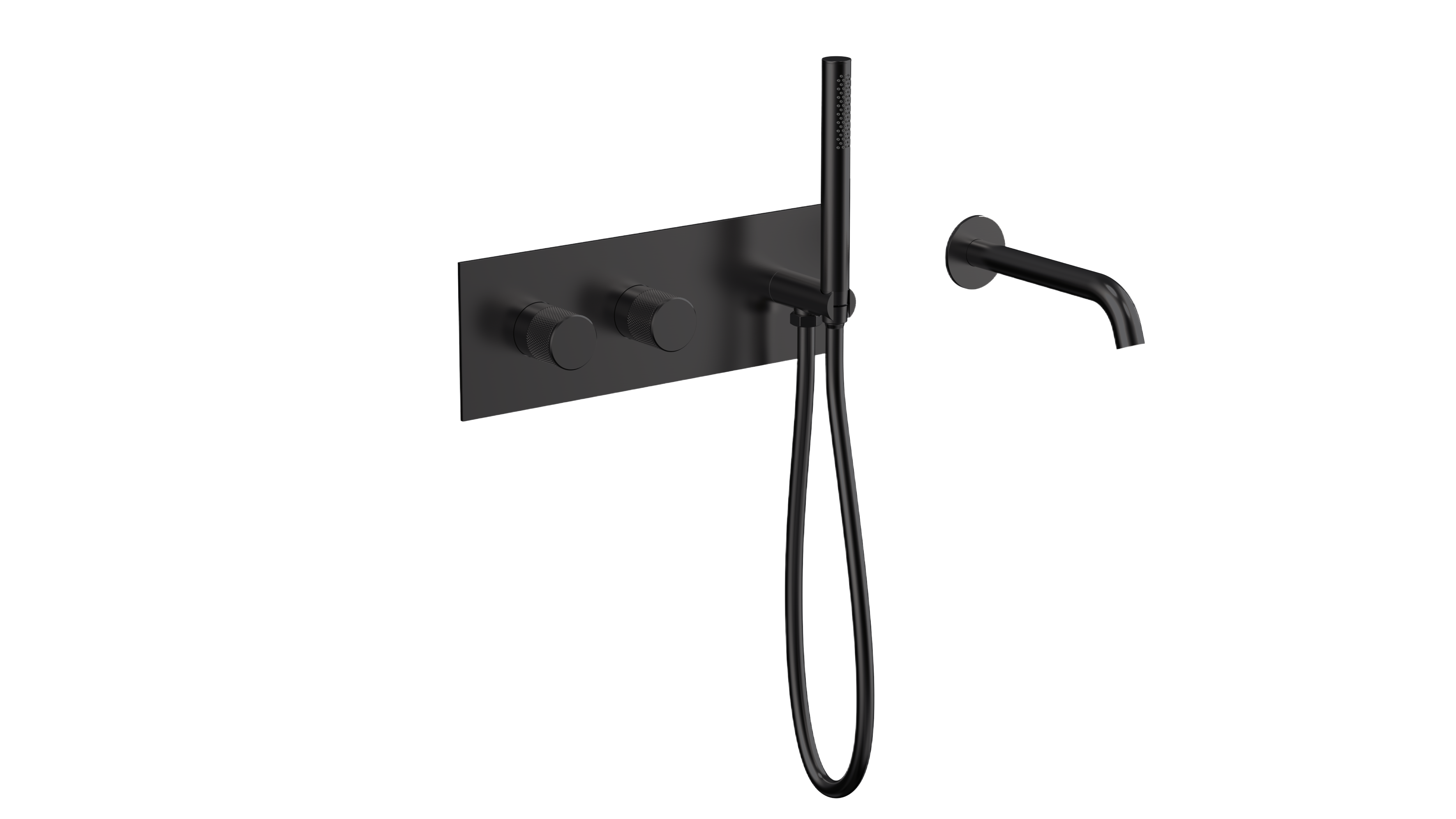 ALESSIA SERIES – TUB SPOUT AND HAND SPRAYER SET, REFINED WALL MOUNT DESIGN WITH ELEGANCE