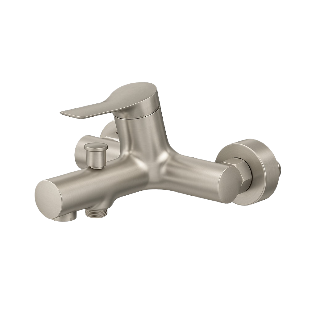 LUNA SERIES – WALL MOUNTED TUB MIXER, BOLD CYLINDRICAL FORM WITH SMOOTH MODERN CONTROL