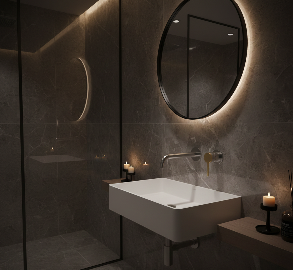 CATERINA SERIES – WALL MOUNT BATHROOM MIXER, VERSATILE DESIGN TRANSITIONING FROM BASIN TO TUB