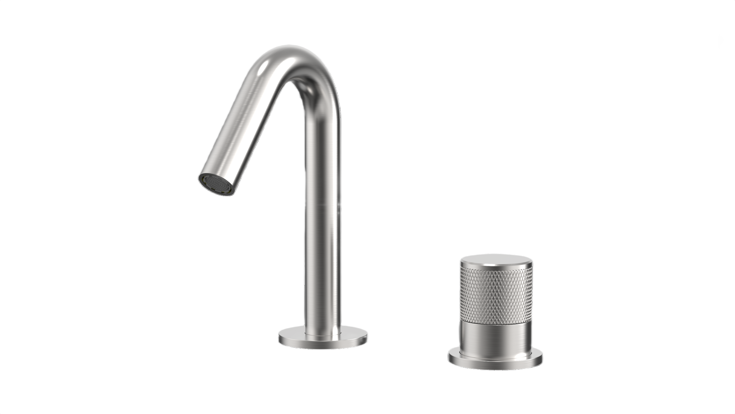 ALESSIA SERIES – BATHROOM FAUCET WITH SEPARATE VALVE, A COMPOSED TWO PIECE DESIGN FOCUSED ON CONTROL.