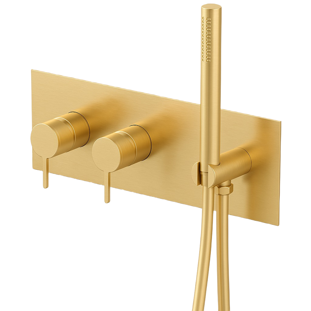 YC-BO81103 Modern Freestanding Tub Filler – Floor-Mount Bathtub Faucet with Hand Shower