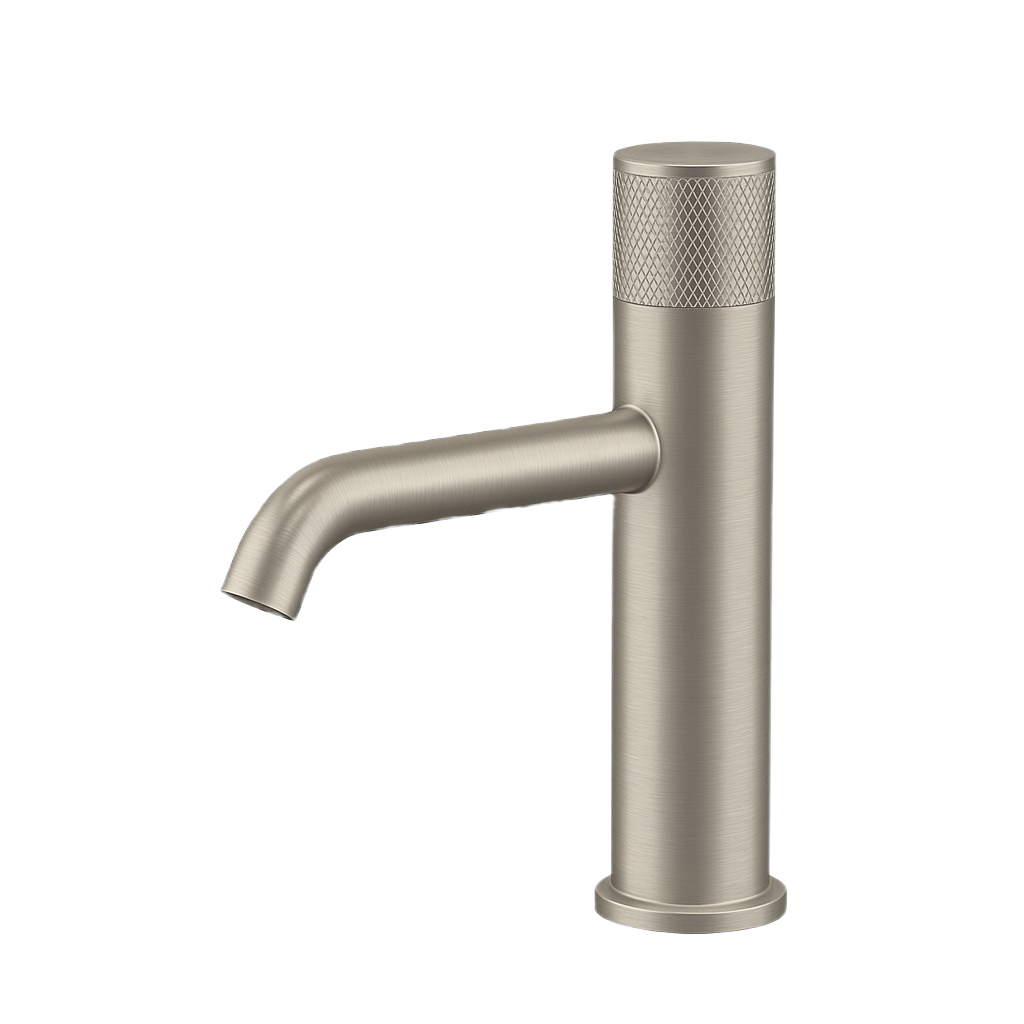 ALESSIA SERIES – BATHROOM FAUCET WITH TEXTURED DETAIL, REFINED PROPORTIONS AND DISTINCTIVE MODERN LOOK