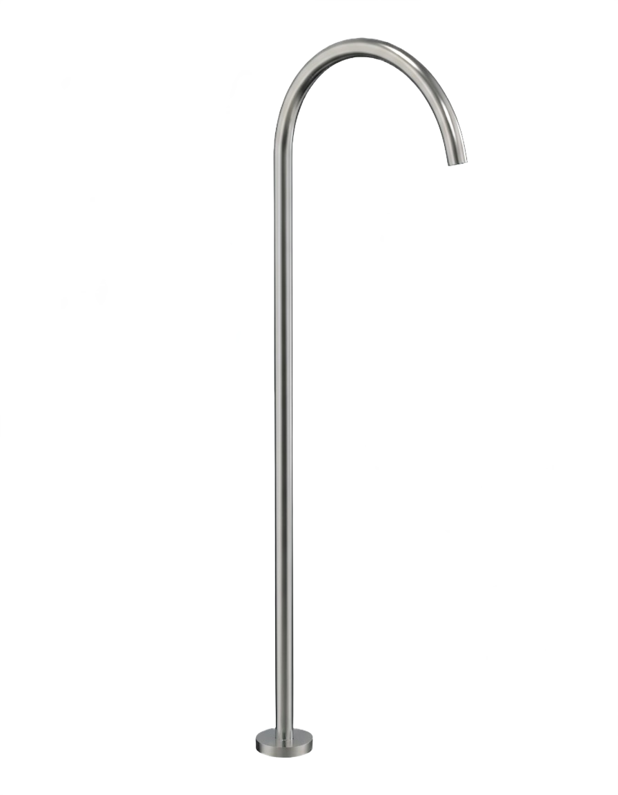 GIULIA SERIES – freestanding tub filler, a slender vertical form designed for a calm, uninterrupted bath experience.