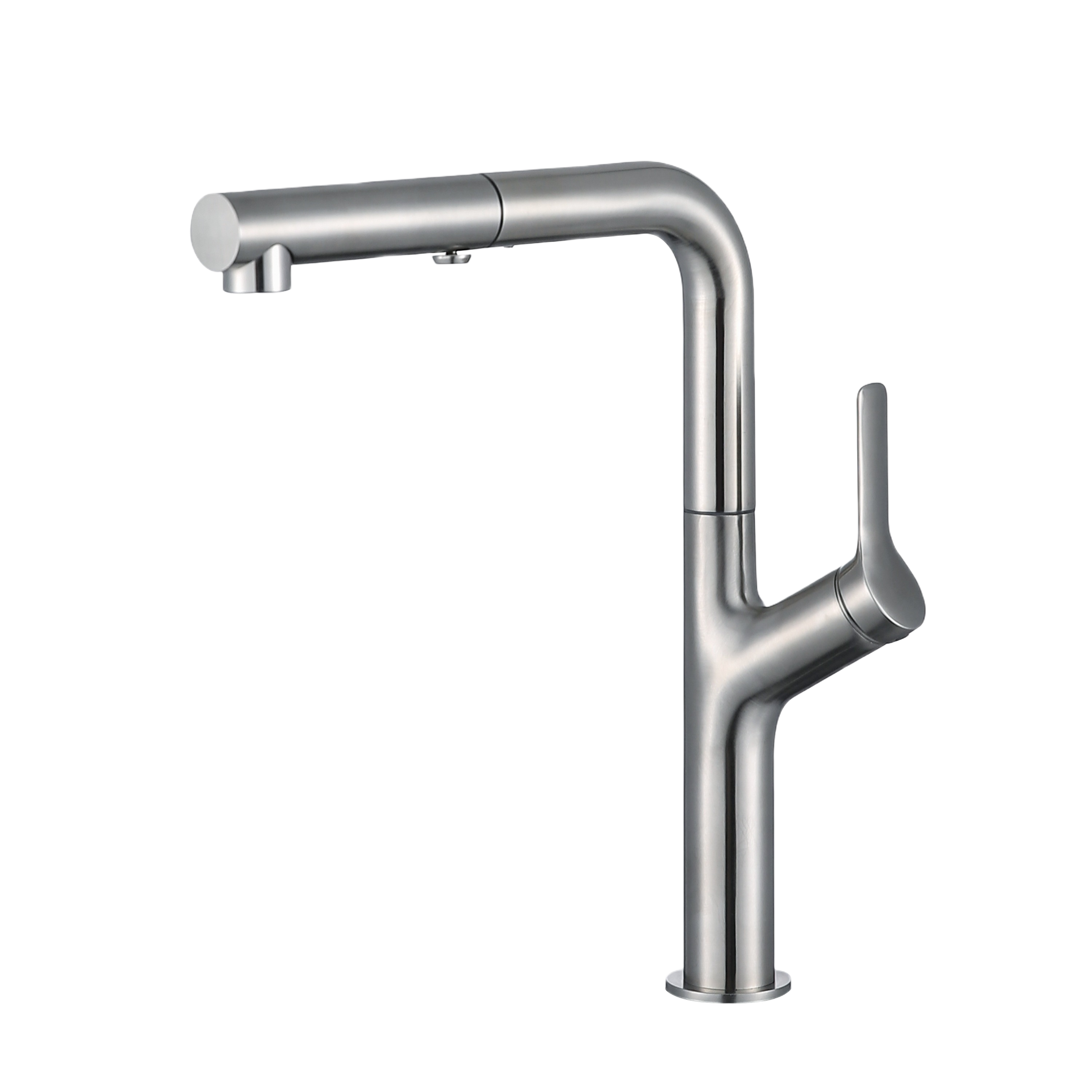 LUNA SERIES – KITCHEN FAUCET WITH PULL DOWN SPRAYER, SLEEK SILHOUETTE AND FLUID MODERN DESIGN.