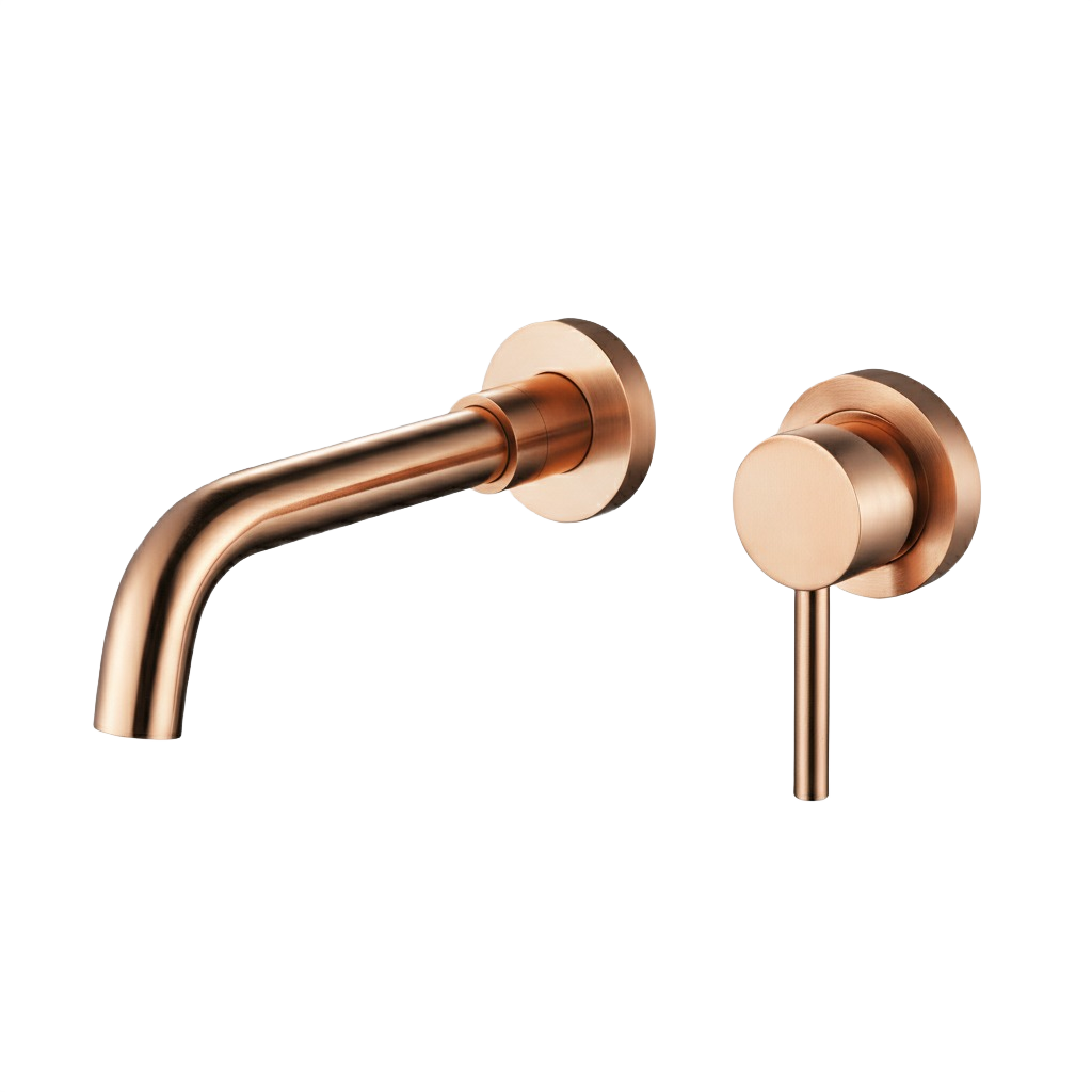 SOFIA SERIES – WALL MOUNTED BATHROOM FAUCET WITH ANGLED SPOUT AND MINIMALIST SINGLE LEVER