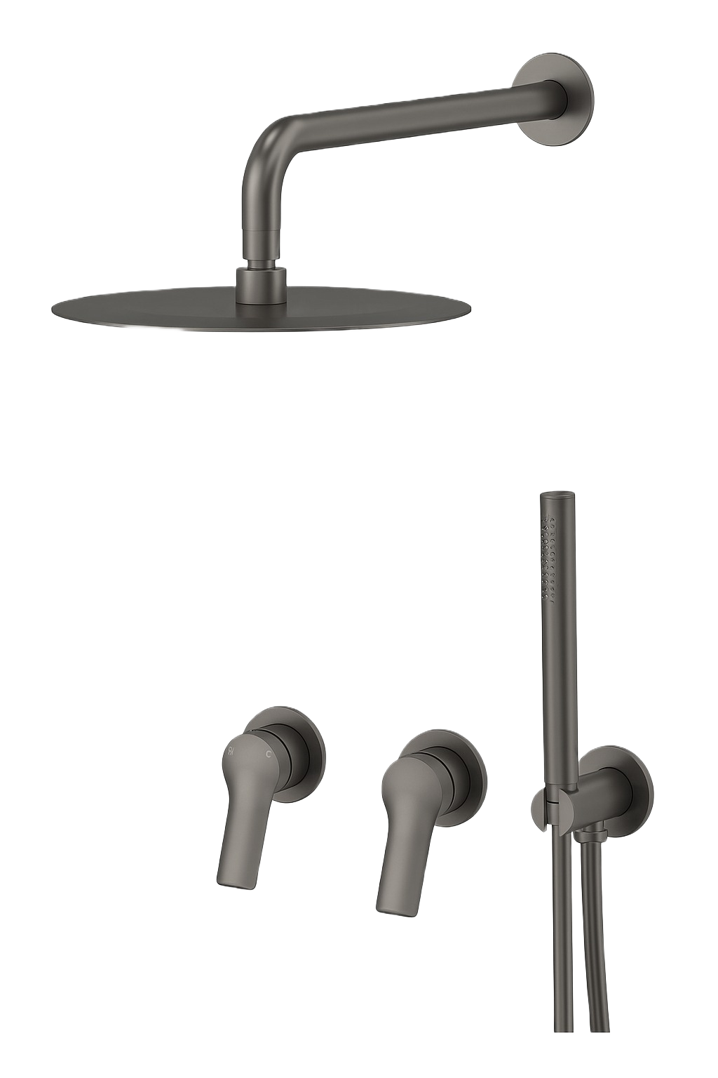 GIULIA SERIES – RAINFALL SHOWER AND HAND SPRAYER SET, CLEAN CONCEALED DESIGN FOR SEAMLESS FLOW