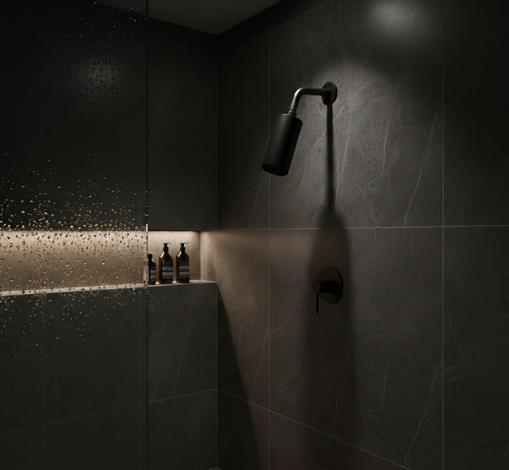 YC-81101 Luxury Shower Set – Contemporary Wall-Mounted Shower with Mixer Valve