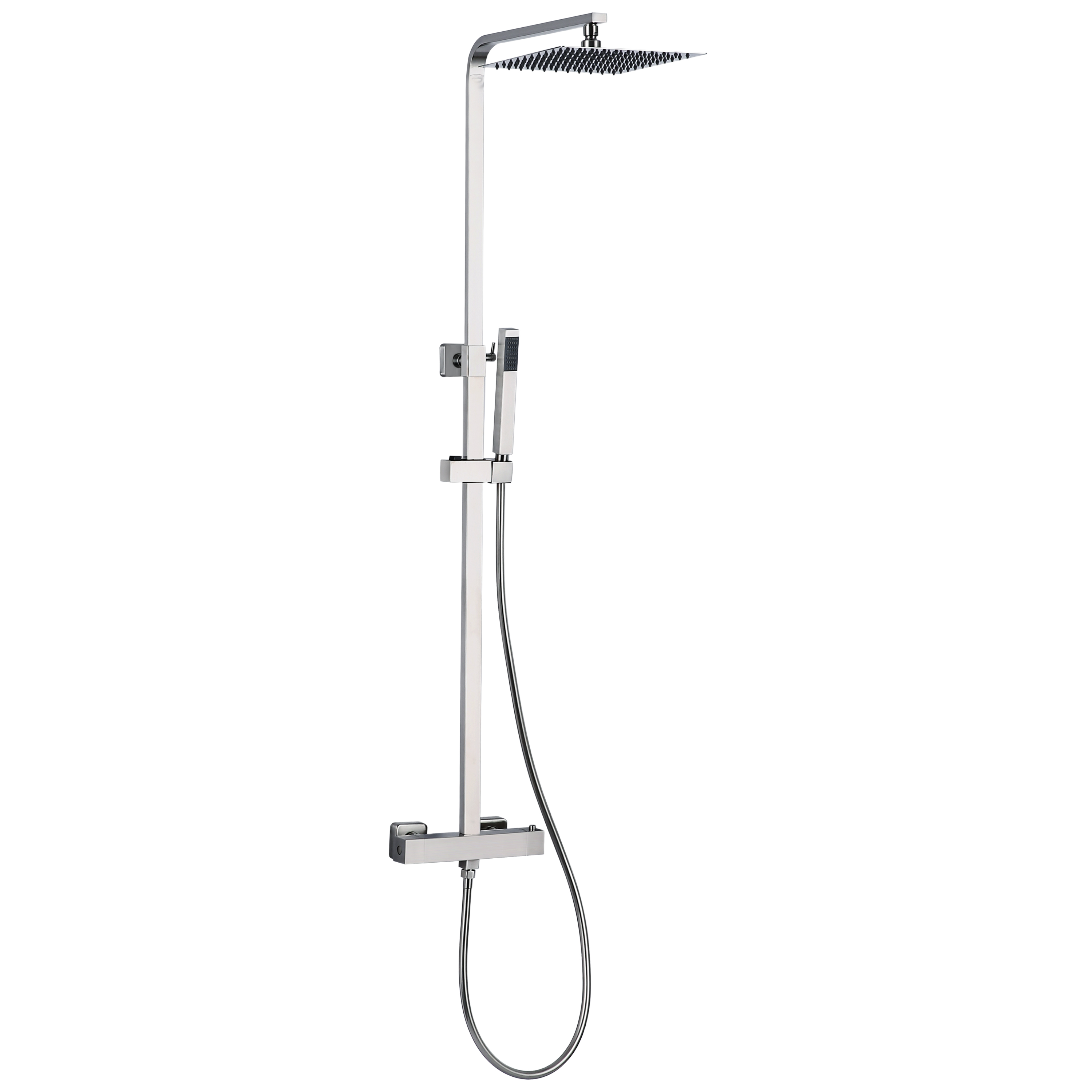 FRANCESCA SERIES – RAINFALL SHOWER WITH HAND SPRAYER, ARCHITECTURAL FORM WITH A BOLD, MODERN PRESENCE.