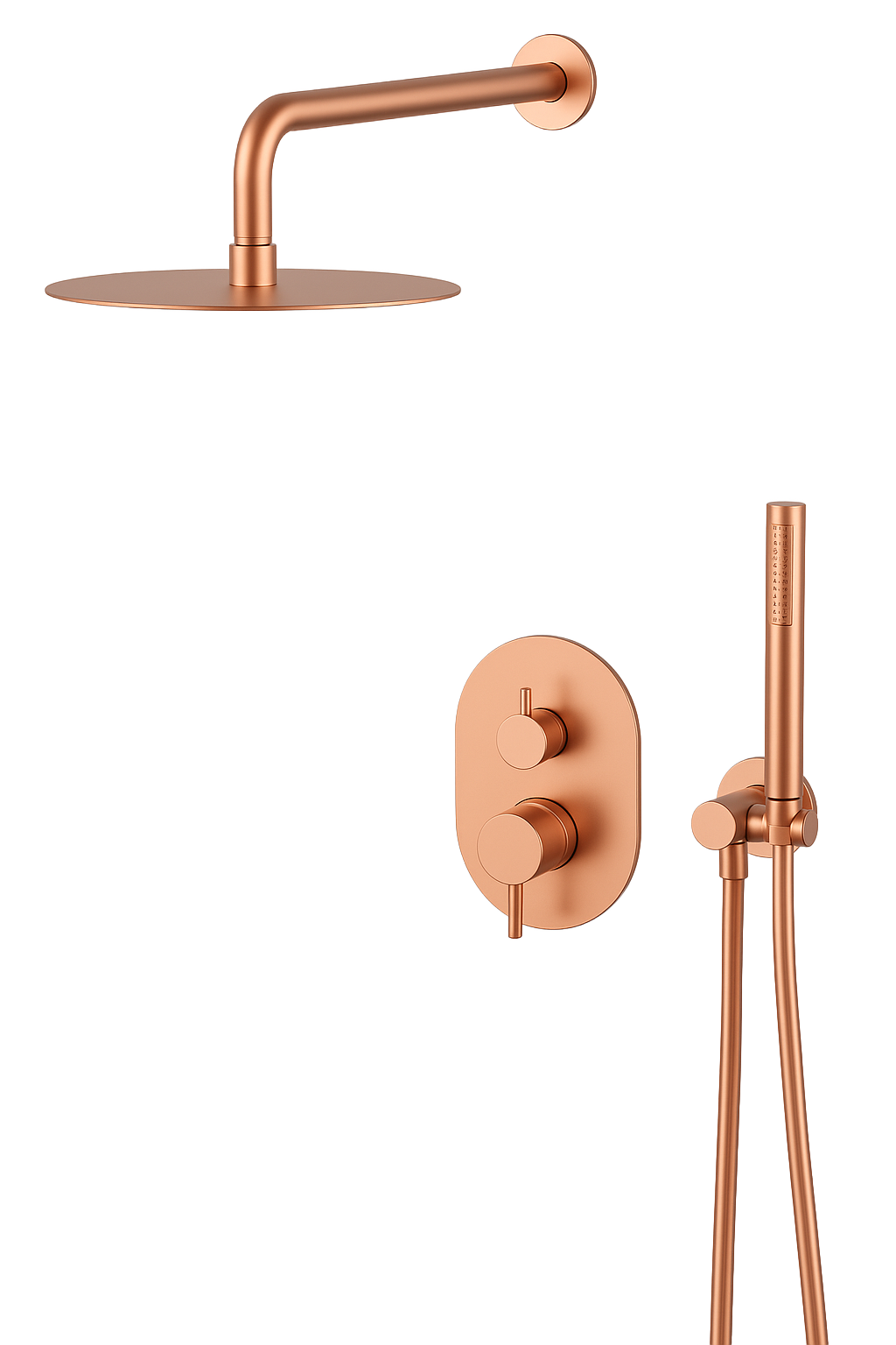 YC-81114 Contemporary Shower Set – Rain Shower Head with Handheld Sprayer and Mixer Valve