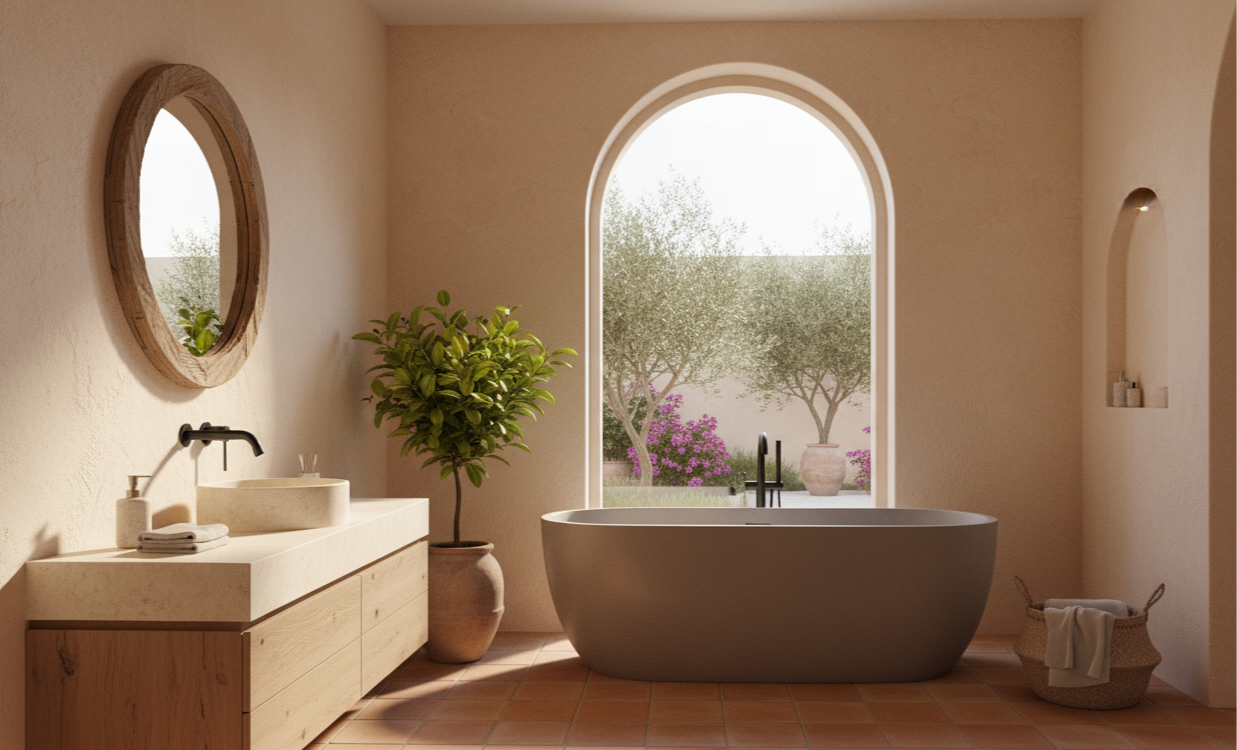 SERENA SERIES – WALL MOUNTED BATHROOM FAUCET WITH CURVED SPOUT AND SINGLE LEVER CONTROL