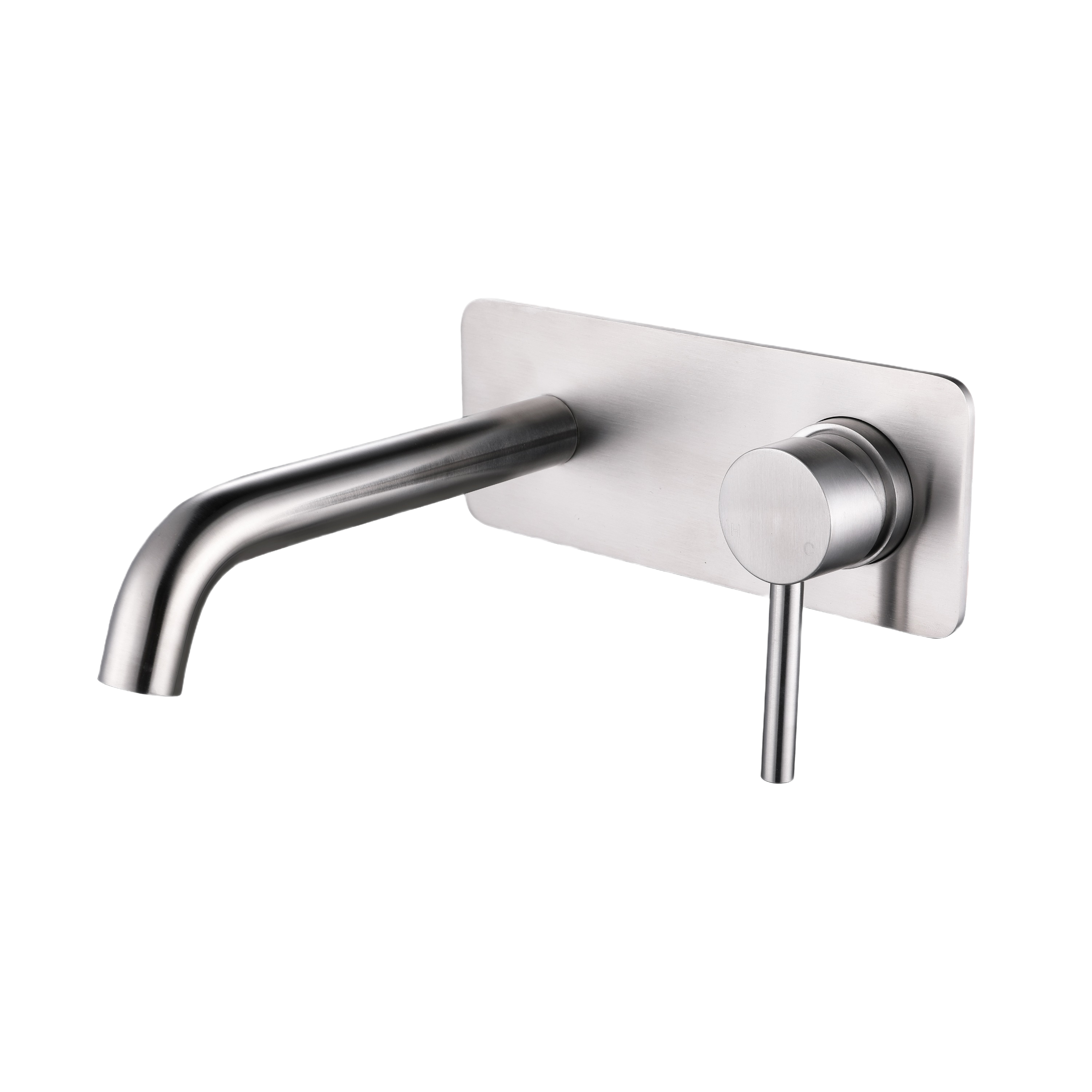 GIADA SERIES – WALL MOUNT BATHROOM FAUCET, A RESTRAINED HORIZONTAL FORM DESIGNED FOR BOTH BASIN AND TUB USE.