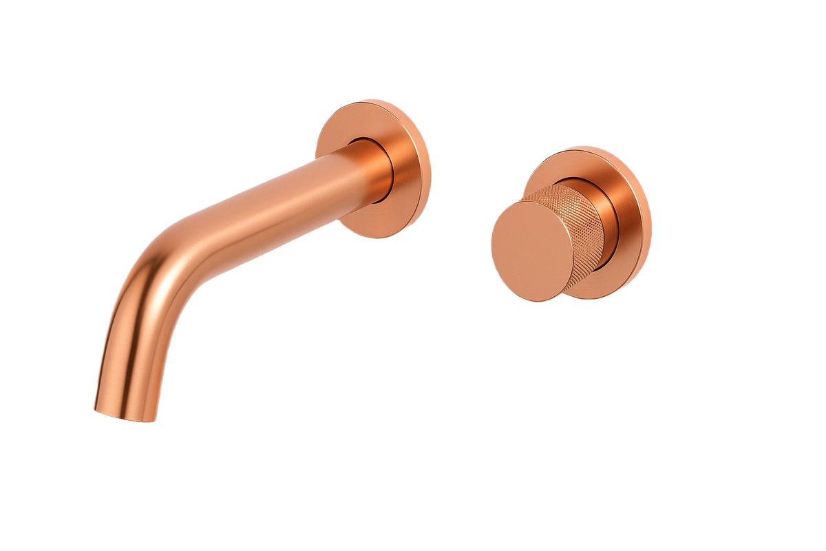CATERINA SERIES - WALL MOUNT BATHROOM MIXER, A MINIMAL FORM DESIGNED TO SERVE BOTH BASIN AND TUB WITH EASE.