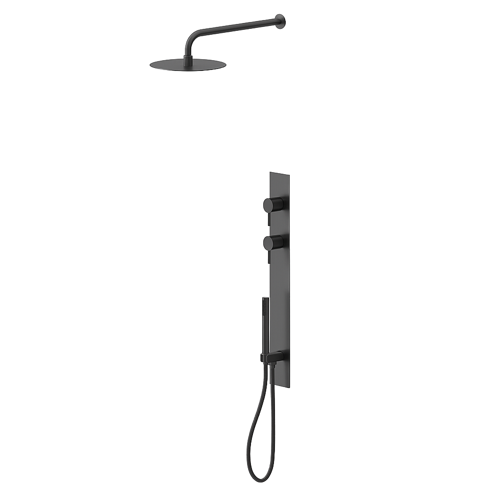 ISABELLA SERIES – SHOWER SET WITH HAND SPRAYER, A VERTICAL COMPOSITION THAT LAYERS CONTROL AND COMFORT.