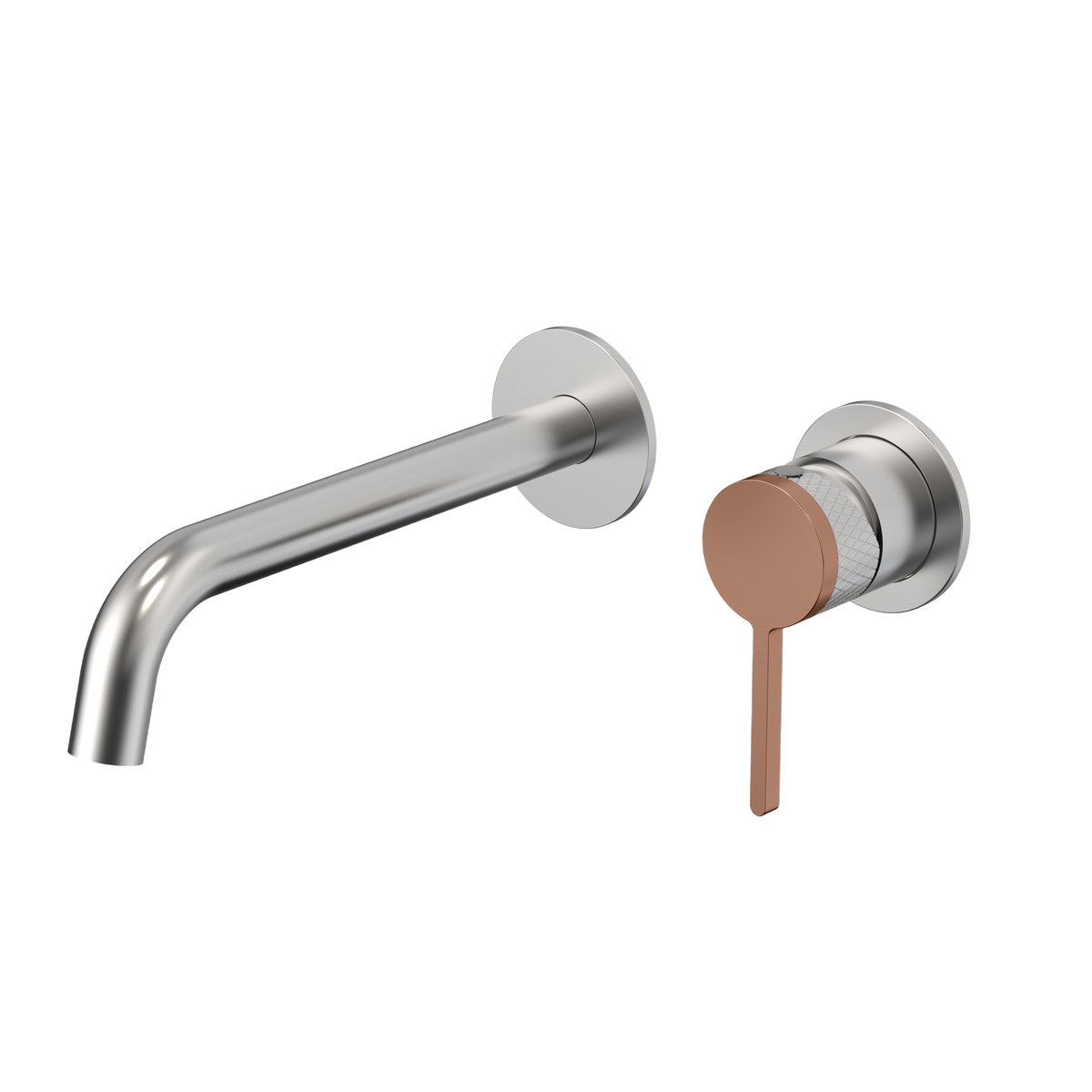 CATERINA SERIES – WALL MOUNT BATHROOM MIXER, VERSATILE DESIGN TRANSITIONING FROM BASIN TO TUB