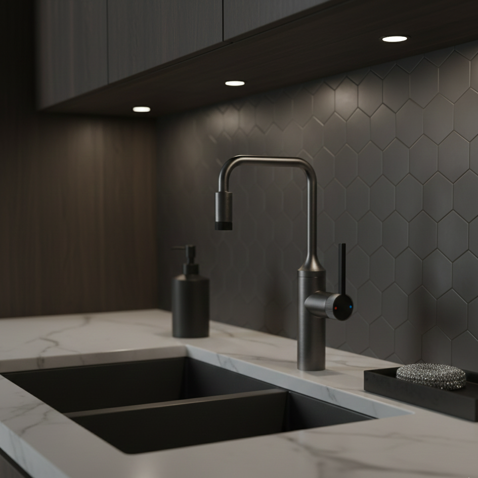 YC-RT7701 Premium Kitchen Faucet – Modern Square Design