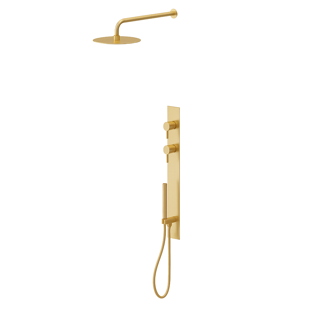 ISABELLA SERIES – SHOWER SET WITH HAND SPRAYER, A VERTICAL COMPOSITION THAT LAYERS CONTROL AND COMFORT.