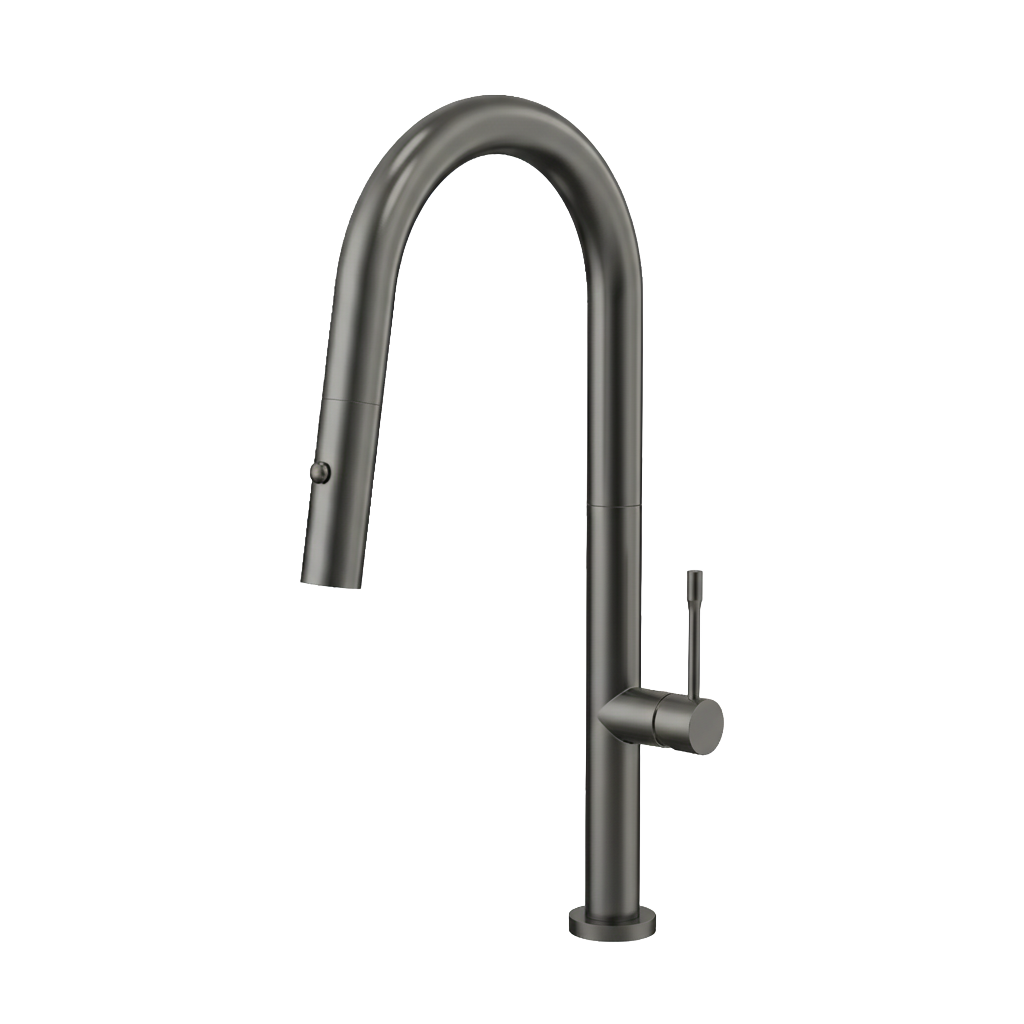CAMILLA SERIES – KITCHEN FAUCET, A SMOOTH PULL DOWN DESIGN WITH A SOFT, ELEGANT CURVE.