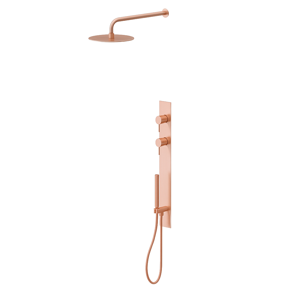 ISABELLA SERIES – SHOWER SET WITH HAND SPRAYER, A VERTICAL COMPOSITION THAT LAYERS CONTROL AND COMFORT.