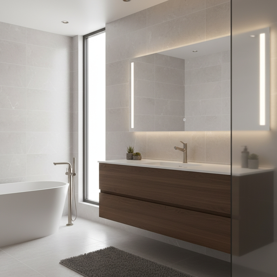 LUNA SERIES - TALL BATHROOM FAUCET, A MINIMALIST SILHOUETTE WITH A CALM, ARCHITECTURAL PRESENCE.