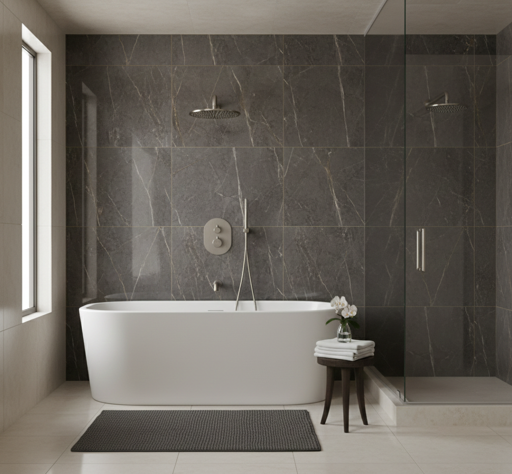 YC-8096 – Modern Shower System with Dual Controls