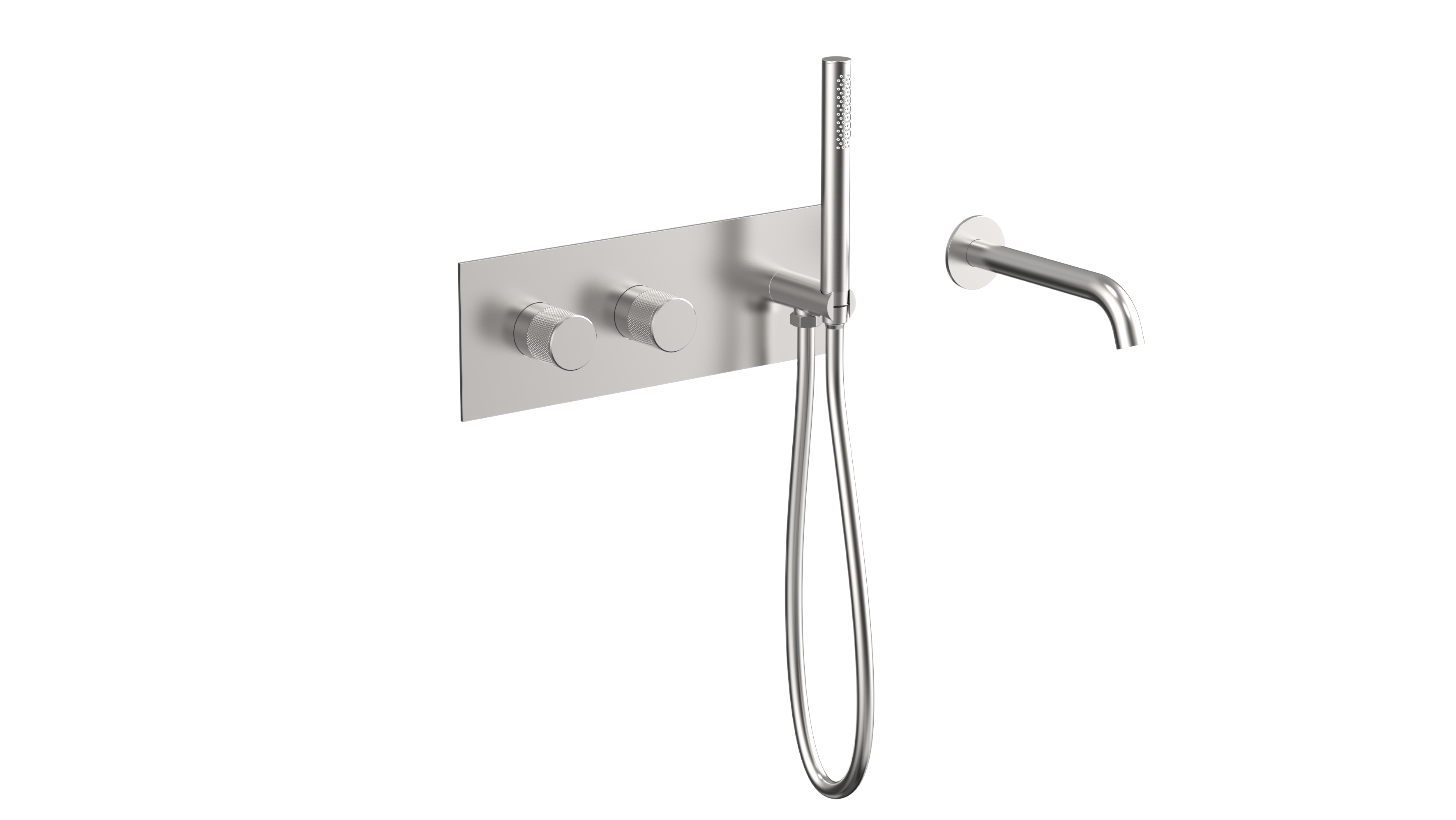 ALESSIA SERIES – TUB SPOUT AND HAND SPRAYER SET, REFINED WALL MOUNT DESIGN WITH ELEGANCE