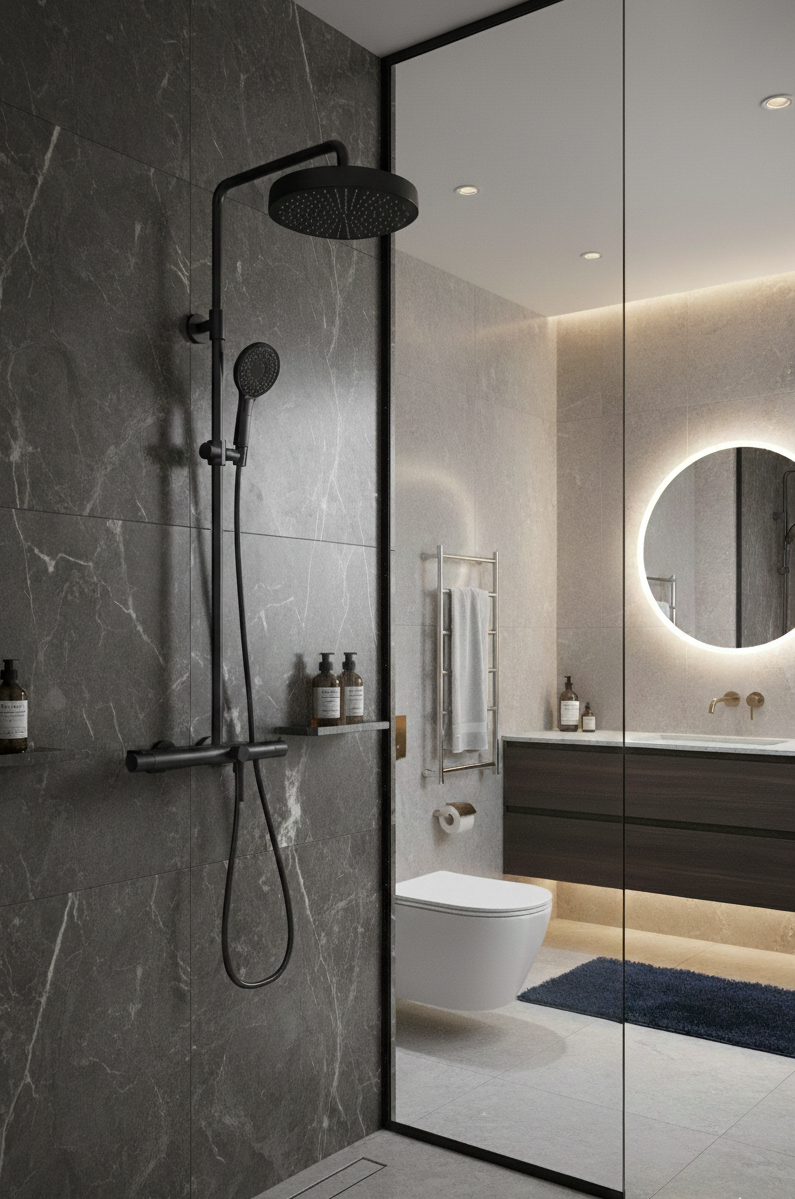 YC-RT7700 – Elegant Shower System – Complete Rainfall and Hand Shower Combo