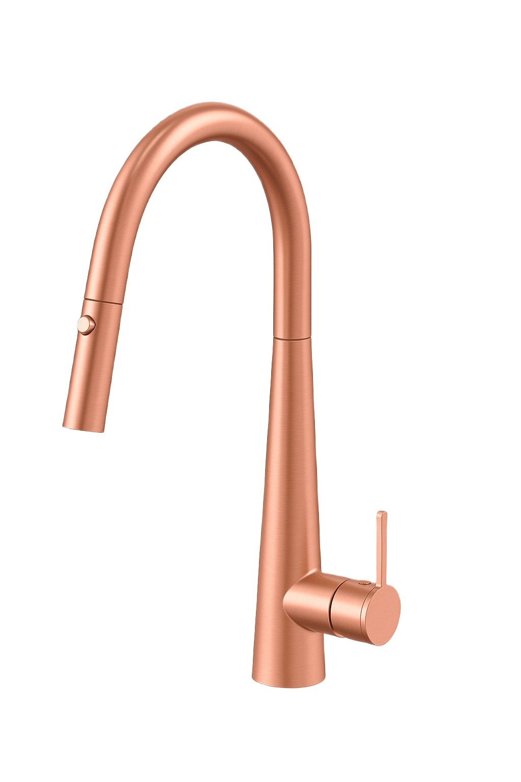 CATERINA SERIES – KITCHEN FAUCET, A REFINED PULL DOWN DESIGN WITH A TWO TONE HANDLE.