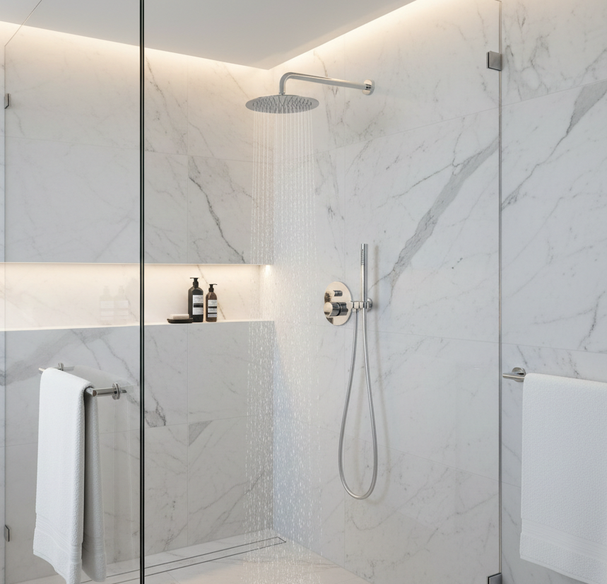 YC-SH8064-2 – Elegant Shower System with Rainfall and Hand Shower